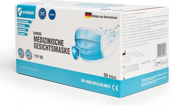 100 Stück medizinische OP-Maske Typ IIR 3-Lagig Schwarz, zertifiziert nach DIN EN 14683:2019 AC 100 Stück medizinische OP-Maske Typ IIR 3-Lagig Schwarz, zertifiziert nach DIN EN 14683:2019 AC