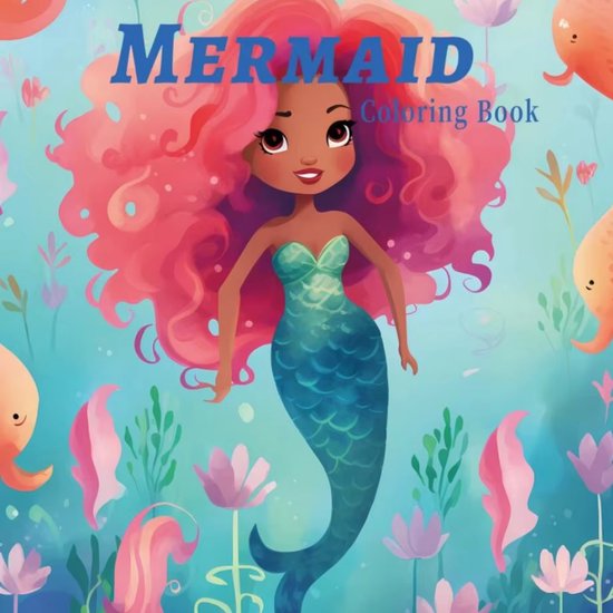 Kleurboek Zeemeerminnen – Zeemeermin Oceaan Thema – Kleurboek Voor Volwassenen En Kinderen – Schattige Illustraties – Zeemeermin Kleurplaten – Oceaan Avonturen – Zeedieren – 20x20cm – 22 Tekeningen