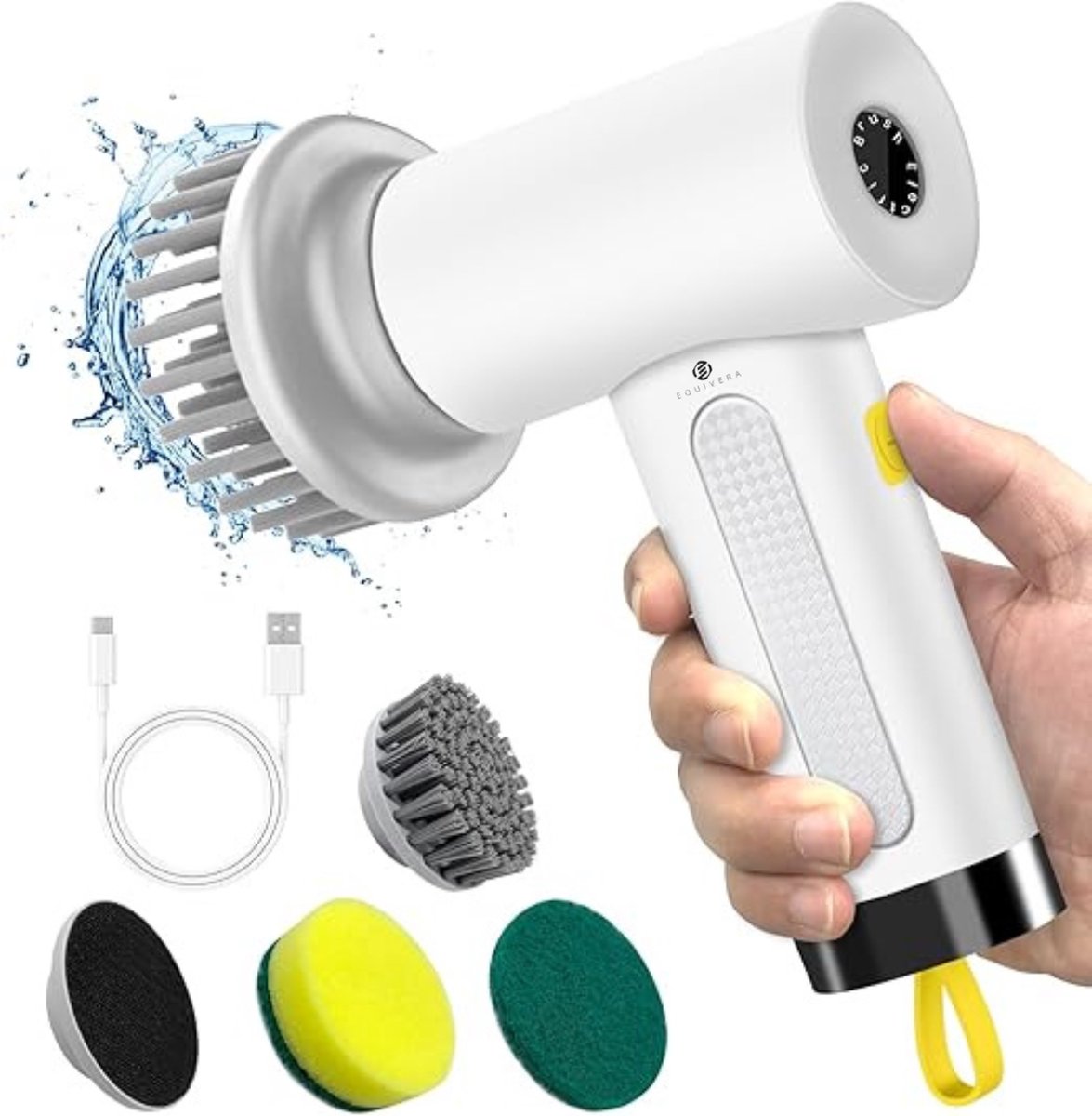 Goedkoopste Equivera Elektrische Spinschrobber- Spinning Schrobber - Elektrische Spin Schrobber - Draaiende Schrobber - Elektrische Schrobber - Schrobmachine - Poetsmachine - Schrobber - Elektrische Schrobborstel - Scrubber - Boenmachine - Spinscrubber - Elektri