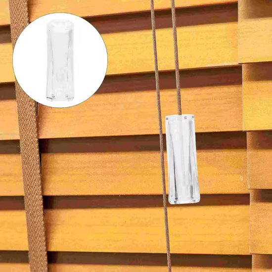 FSW-Products - Set de 2 boutons de cordon transparents pour Stores vénitiens et Stores à rouleau - Poignées à cordon pour une utilisation facile du cordon