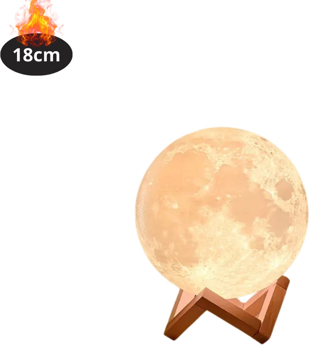 Nivard Nachtlampje - Volwassenen - Kinderen - Slaapkamer - Baby - Nachtlamp - Leeslamp - Slaapkamer - 18cm