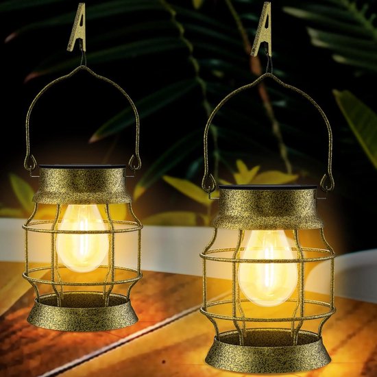Lights4fun TruGlow® Led-kaarsen op zonne-energie voor buiten, set van 2