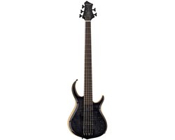 Sire Basses M7+ S5/TBK basgitaar, 5-snarig, swamp ash + massief esdoorn, transparant zwart