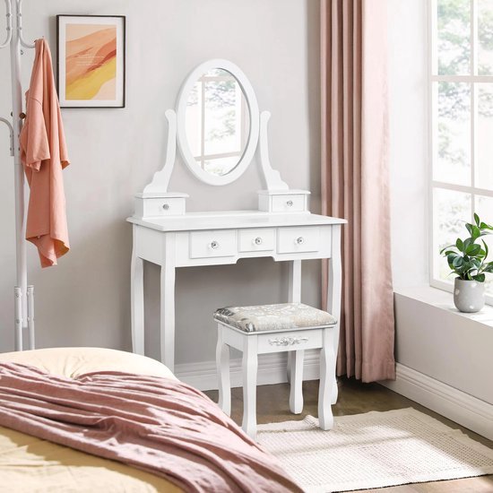KidKraft houten kaptafel met krukje