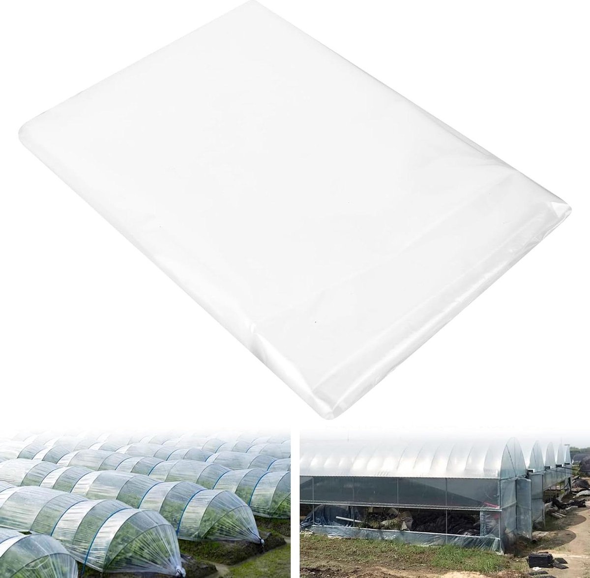 Transparante extra dikke polyethyleen folie voor broeikas - scheurvast - tuinfolie - groentebedden afdekken - tunnelfolie - tomatenhuis - 2x3m