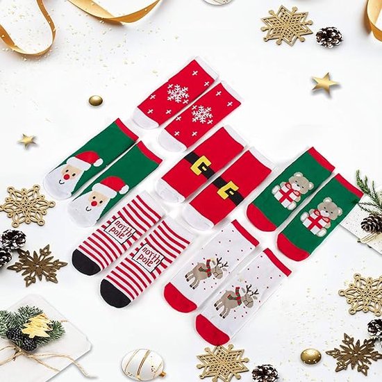 Pluizige Kerstsokken Voor Kinderen (3-pack) - Grootste assortiment van Nederland