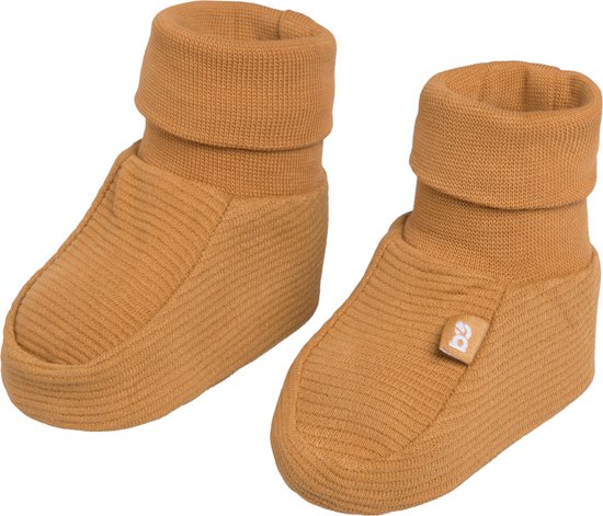 Baby's Only Slofjes Pure - Caramel - 0-3 mnd - 100% ecologisch katoen - GOTS