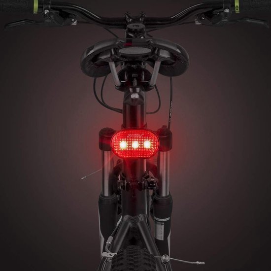Igoods Fietslamp - Fietsverlichting Achter - Achterlicht - Achterlamp - LED Verlichting - 5 LED Lampjes - Rood — afbeelding 3