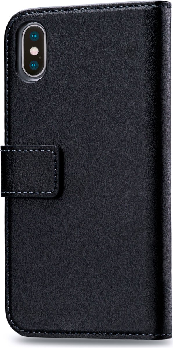 Mobilize Telefoonhoesje geschikt voor Apple iPhone XS Hoesje | Mobilize Classic Gelly Wallet Bookcase | Pasjeshouder voor 2 Pasjes | Telefoonhoesje voor Pinpas / OV Kaart / Rijbewijs - Zwart