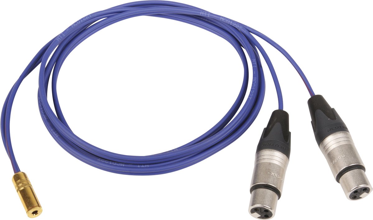 MUSIC STORE MTP 2.0P3.5FF1-2Y Ad.-kabel 3,5 Stejackplug/2xXLRf, 2m - Y-adapterkabel