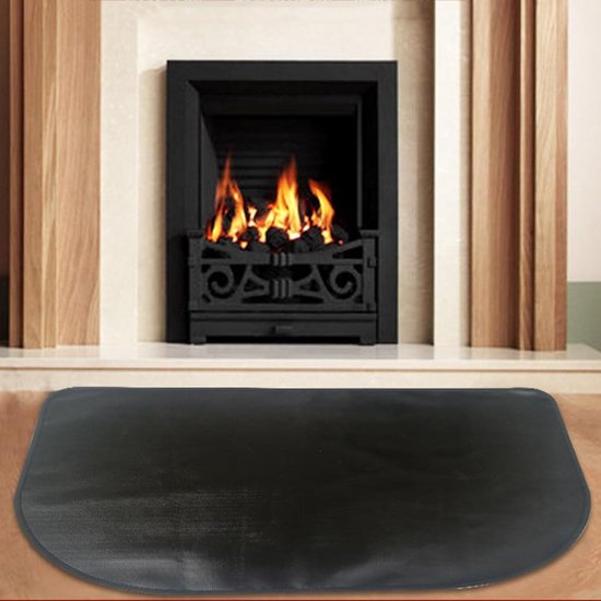 Tapis De Cheminée Ignifuge 50x80cm - Protection Anti-Étincelles Poêle à Bois