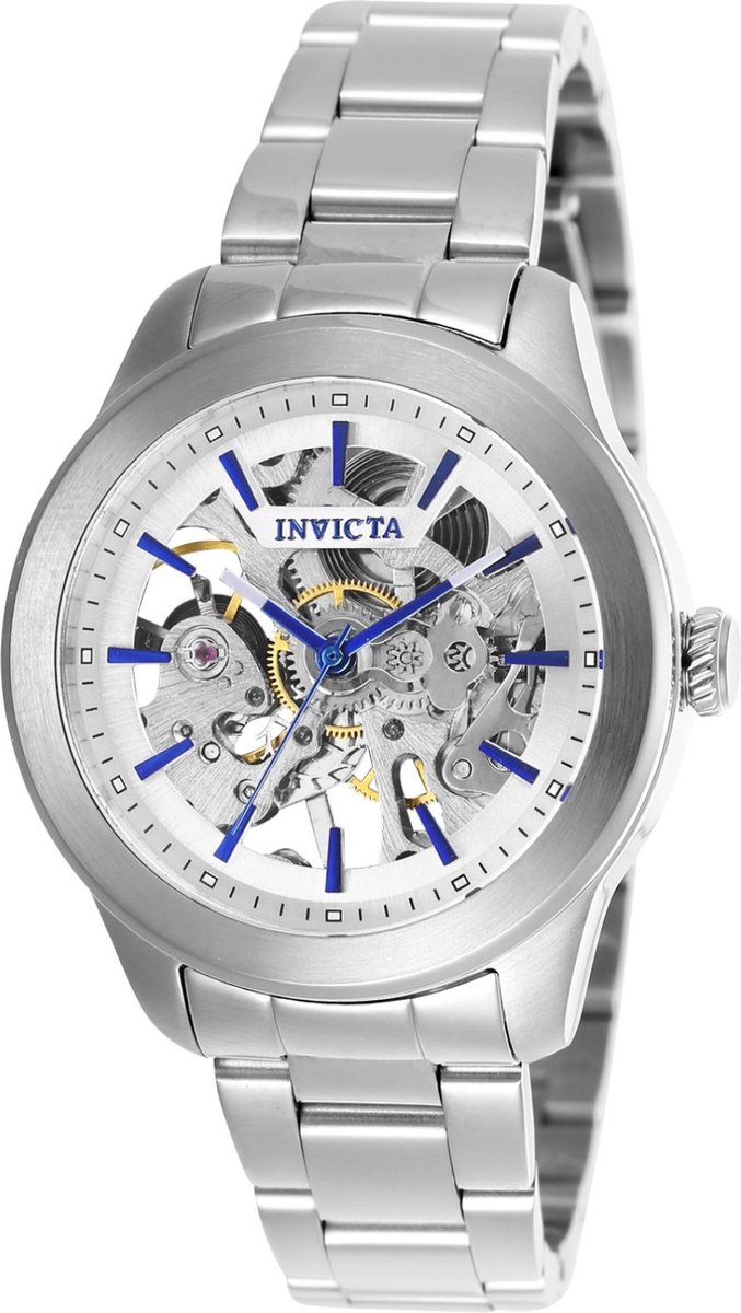 Invicta Vintage 25750 Dames Horloge - Waterdicht - Analoog - Mechanisch Uurwerk - Roestvrij Staal met zilveren Wijzerplaat - 34mm