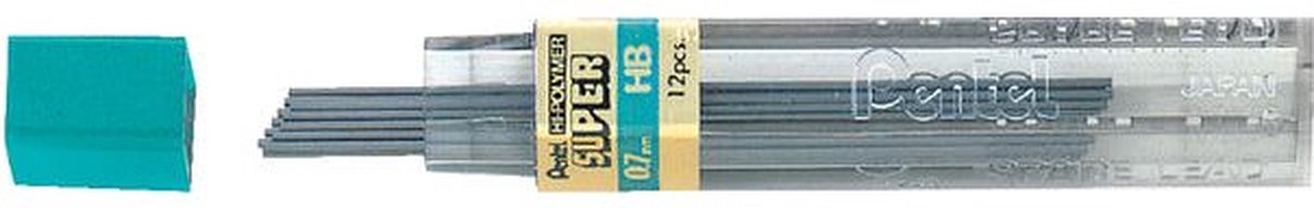 Potloodstift pentel hb 0.7mm 12st zwart | 12 stuks