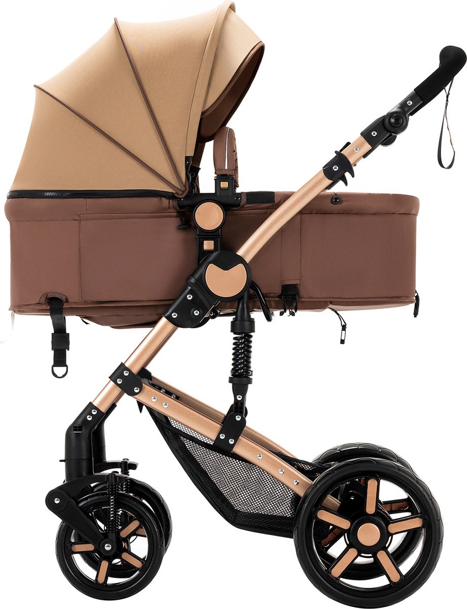 GMHC VICTORY SARL Luxe 3-in-1 Kinderwagen Inklapbaar Khaki - afbeelding 3
