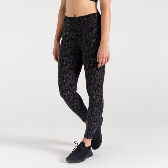 Dare 2b - Influential Dames Sportlegging - Zwart Motief - Maat 36