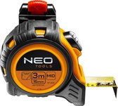 Neo Tools Rolmaat 3mtr Magnetisch Riem Clip Nylon Gecoat 16mm Band Breedte