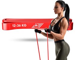 FX FFEXS Fitness Weerstandsbanden - Resistance Band Heavy Rood - Fitness Elastiek - Sport Elastiek Banden - Fitness Band - Pull Up Band - Extra Sterk - Inclusief 2 Jaar Garantie