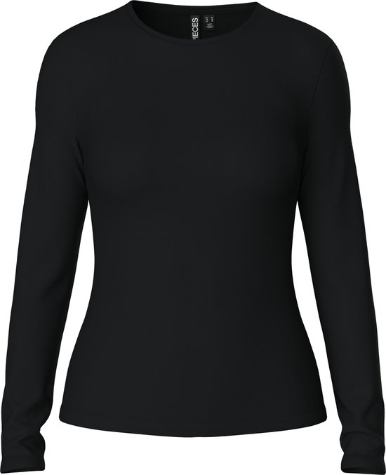 Chemise femme manches longues Pieces - Long Tee - M - Zwart