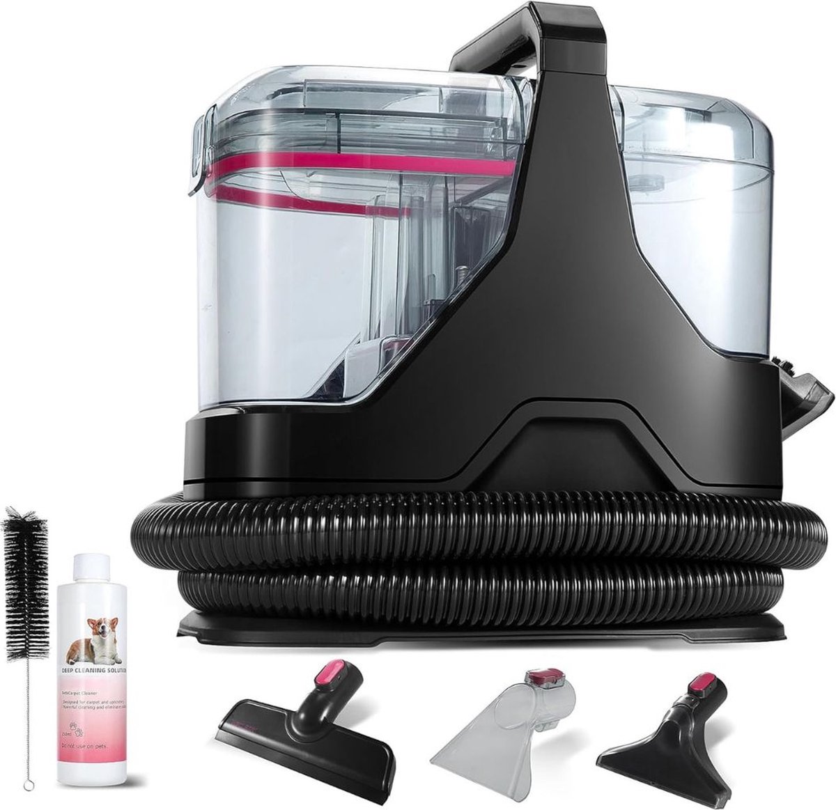 DailySupplies® Draagbare Vlekkenreiniger - Tapijtreiniger - Bank Reiniger - Zwart