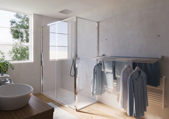 Foxydry Fold 82 cm wasdroogrek wandmontage clicksysteem - 82 x 50 x 10 cm