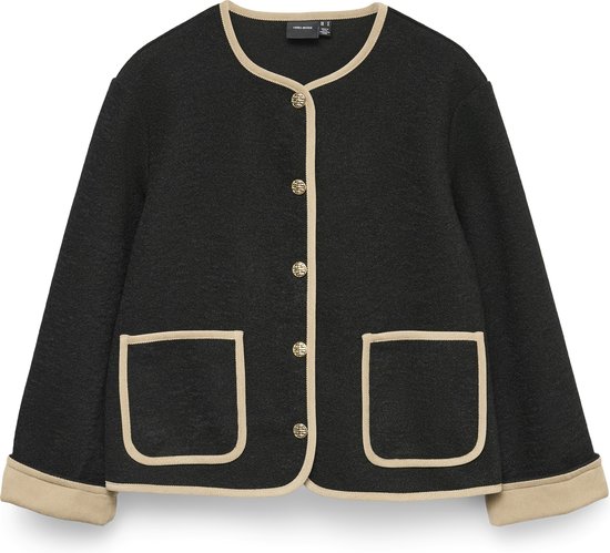 Vero Moda Jas Vmnannie Short Jacket 10333670 Black/silver Min Dames Maat - M