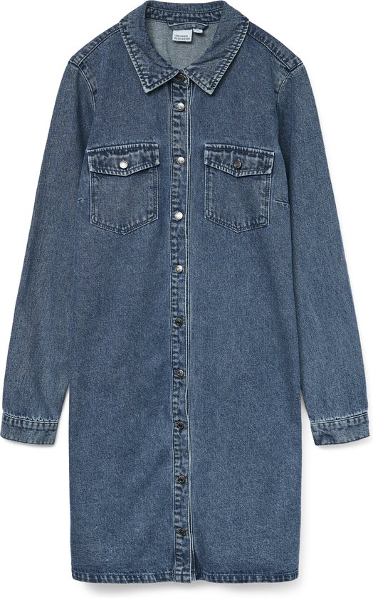 VERO MODA - VMJENNIE LS SHORT DENIM DRESS GA NOOS - Dames - Mini jurken