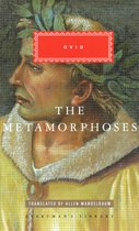 Couverture de 'The Metamorphoses' avec un tableau d'un homme portant une couronne de laurier, intitulé 'Ovid'.