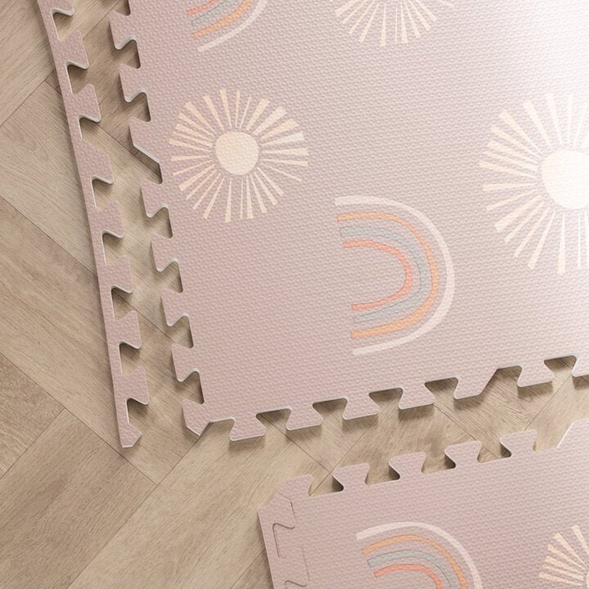 NilaFee® - Speelkleed - Speelmat - Puzzelmat - Baby - Foam - 120 x 180 cm - Uitbreidbaar - Yoga mat - Fitnessmat - Vloerbeschermer - Rainbow Pink — afbeelding 13