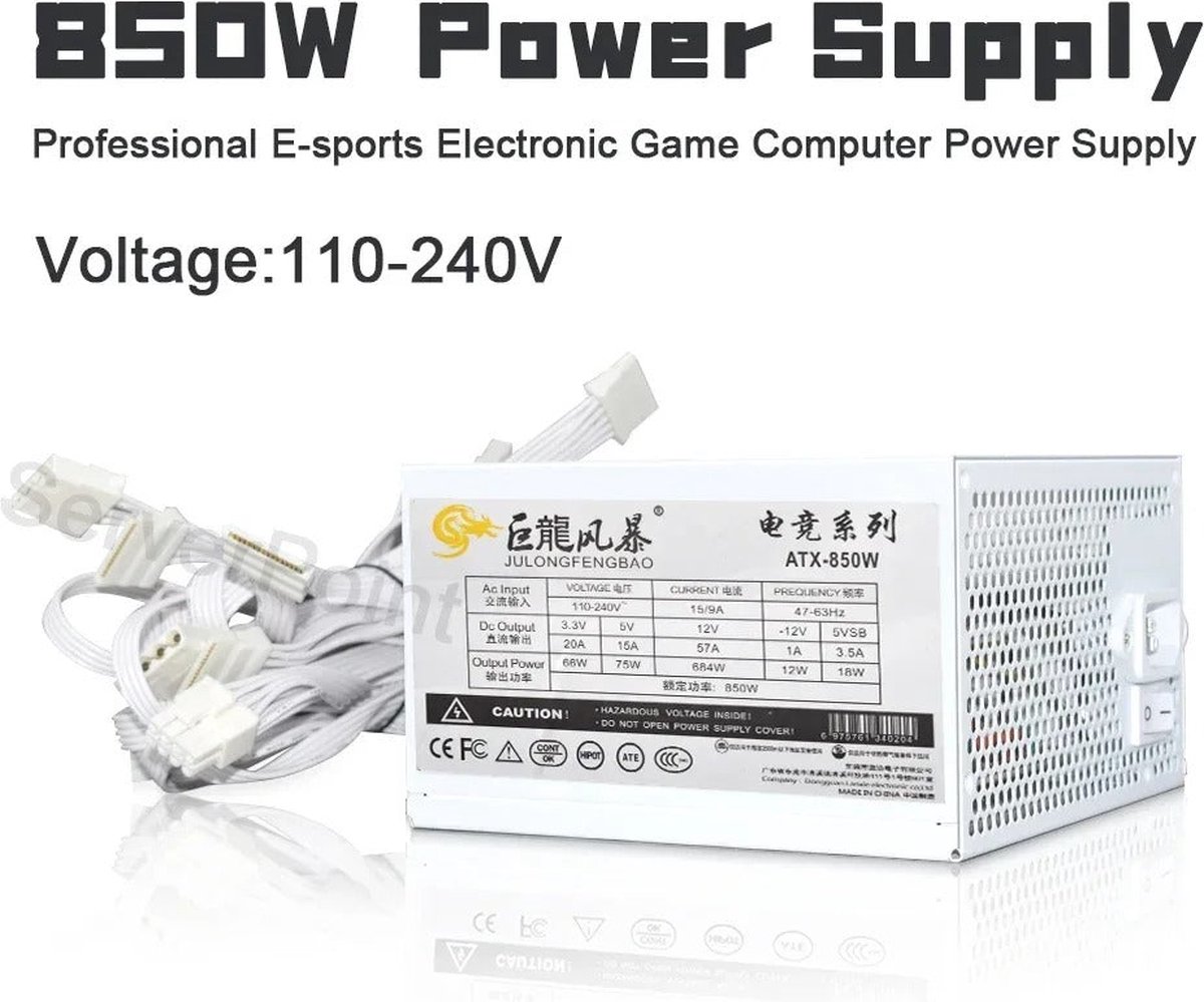 Senlifang - Voedinge Voeding - Voor Gaming Desktopcomputer Psu - 850W - - afbeelding 6