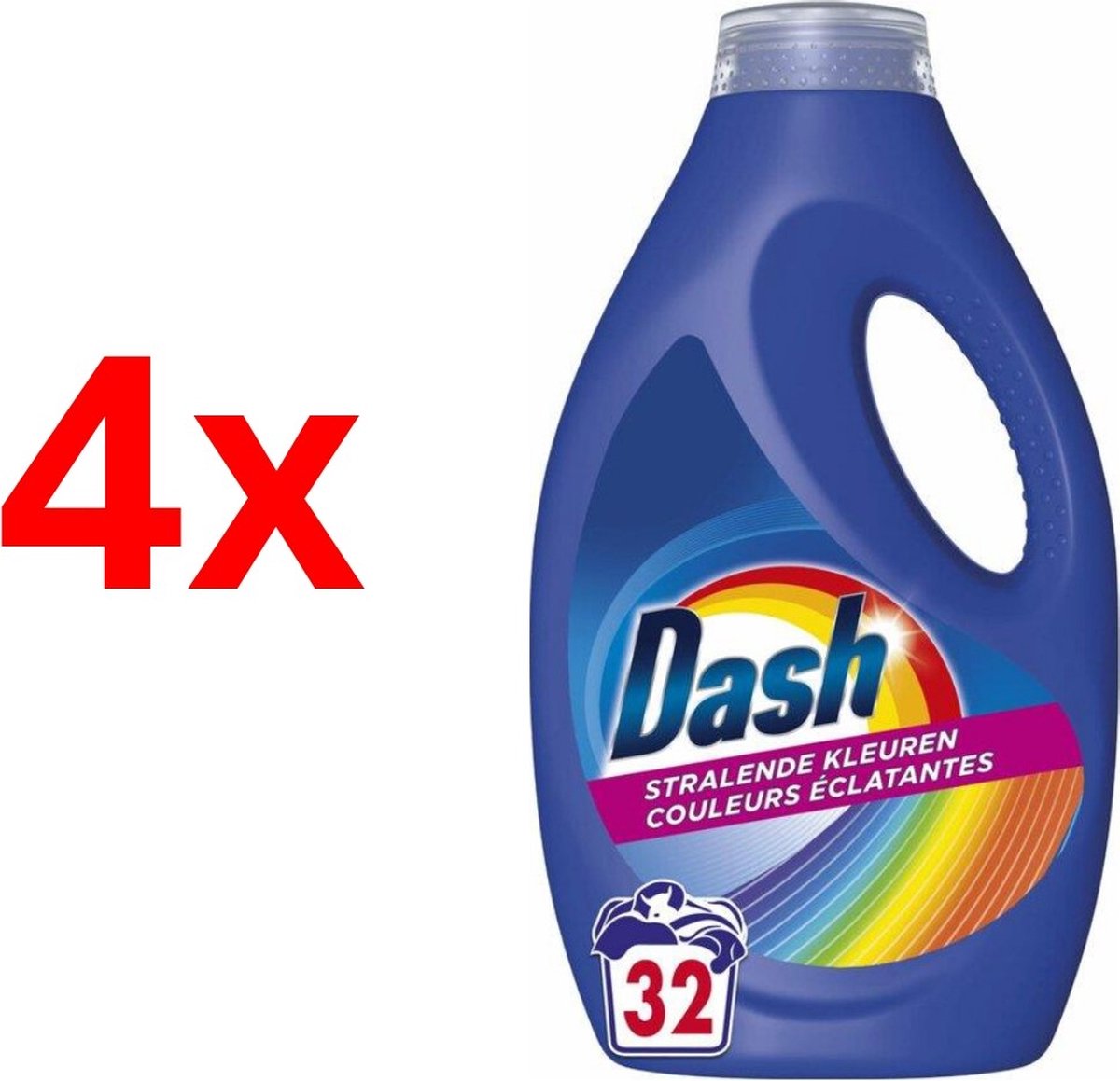 Goedkoopste 4x Dash Gel Color Vloeibaar Wasmiddel Stralnde Kleuren 32w 1440ml