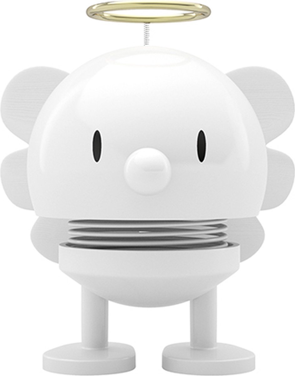 Hoptimist Angel Bumble Beeldje - S - Wit - Engel Beeldje & Kerstmis Decoratie voor Woonkamer of Kantoor - Leuk Kerst Cadeau Idee voor Mannen, Vrouwen en Kinderen