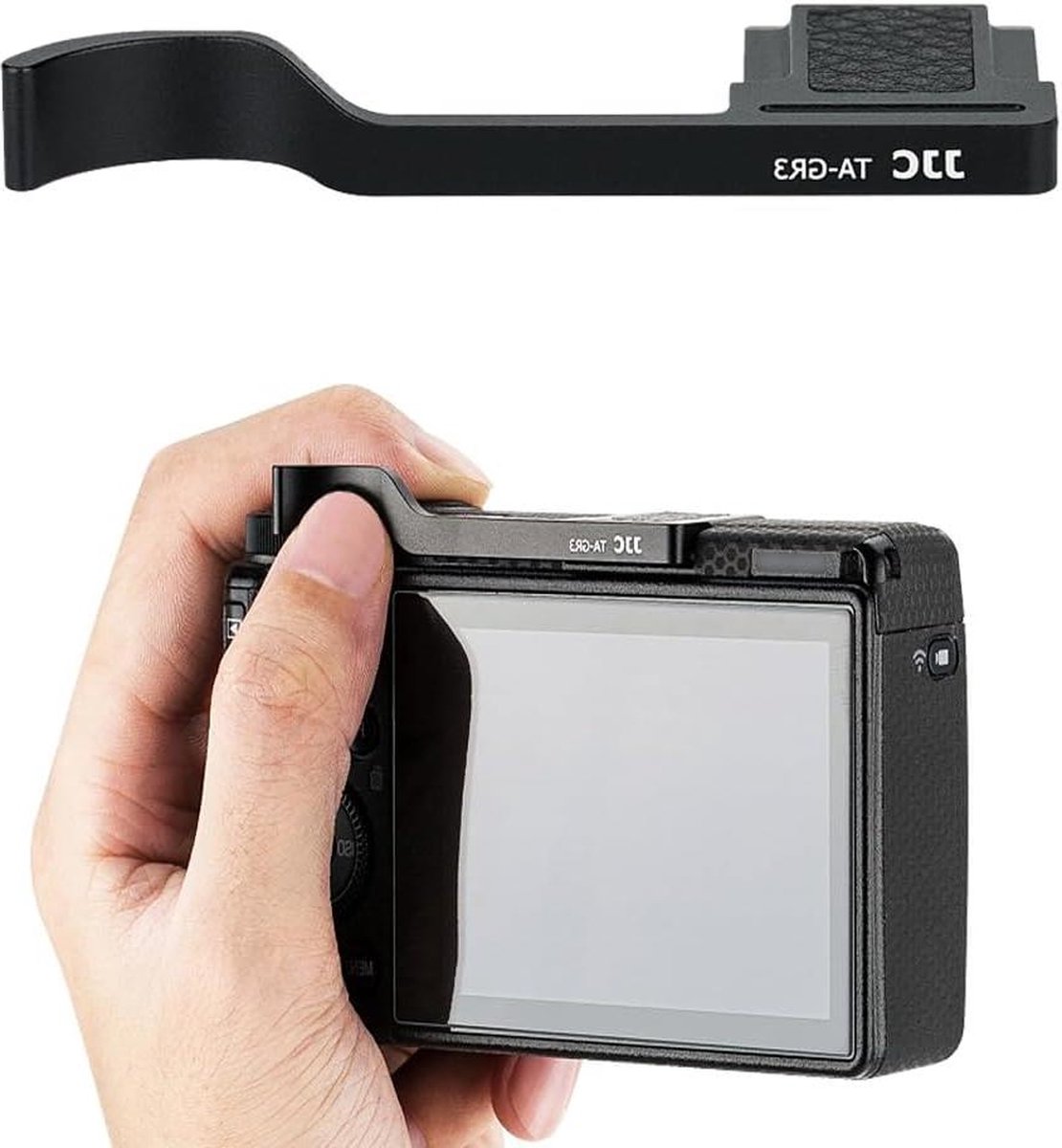 Poignée Thumbs Up JJC Pour Ricoh GR IIIx Et GR III - Maintien Sûr Et Confortable En Alliage Aluminium