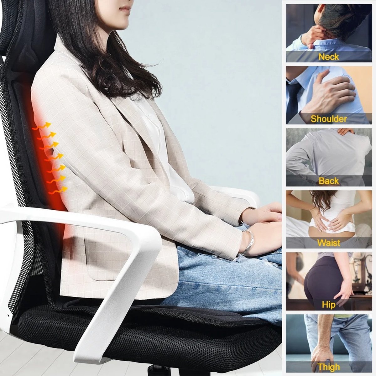 Stoelmassage Infrarood Rugmassage Apparaat - afbeelding 2