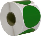 Rol met groene stickers, effen, ronde vorm