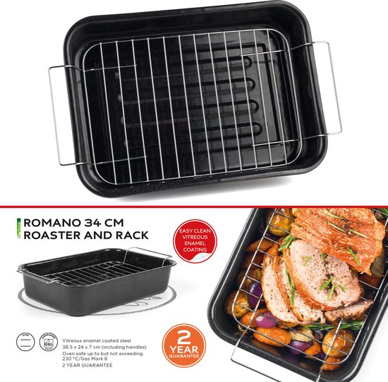 Eurolux Braadpan / Hapjespan met afneembare steel 28 x 28 x 6,5 cm