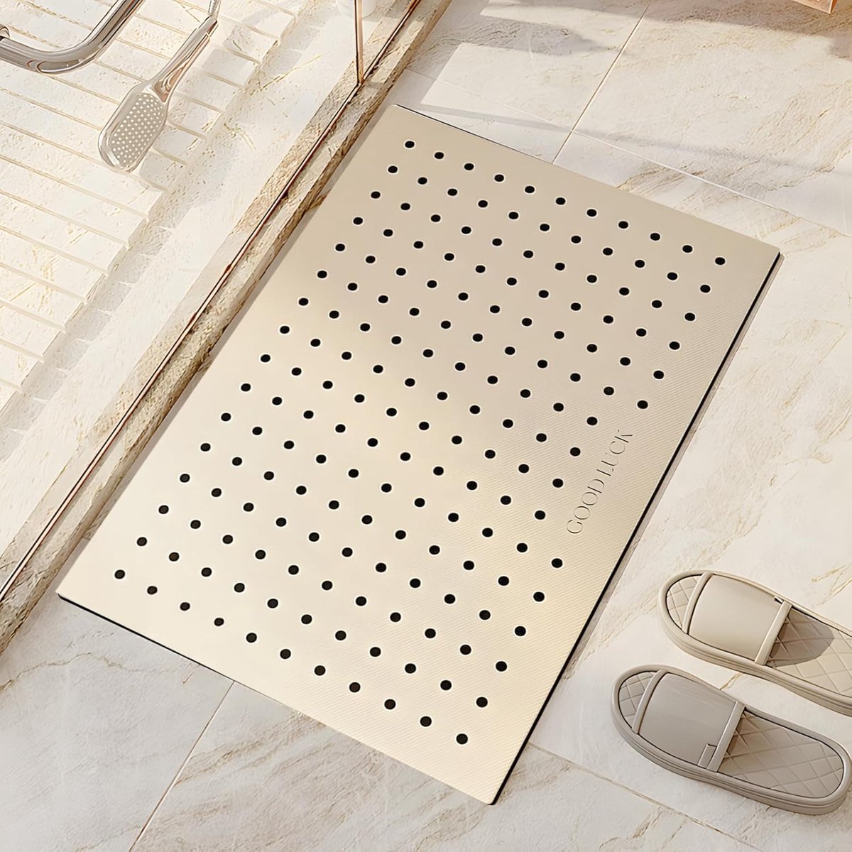 JGS ® Super Absorberende Badmat met Diatomeeënmodder, 45 x 70 cm, Antislip en Snel Drogen