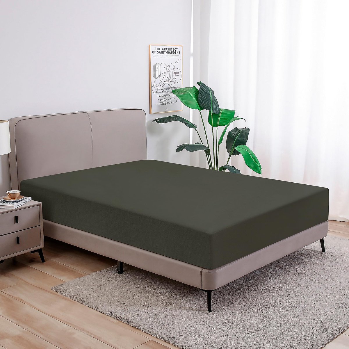 Goodivery ® Hoeslaken van 100% Katoen in Diverse Kleuren en Maten voor Luxe Comfort