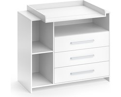 Vicco Oskar Luiertafel – 113 x 100 cm met 3 grote laden Wit