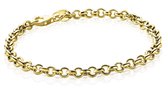 Zinzi zilveren geelvergulde jasseron armband 4,5mm breed 18cm ZIA1911G