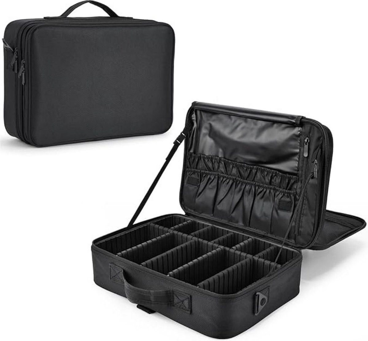 DD® Schmink Koffer - Schmink - Schminkset - Duurzaam - 40x29x12cm - Zwart