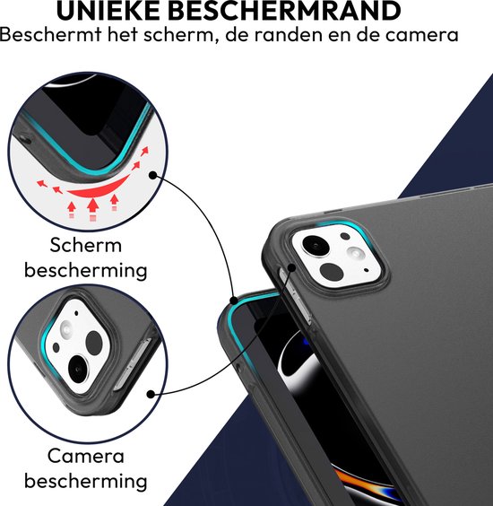 Housse de tablette adaptée à l'iPad Pro 11 pouces cover (2024) - Smart Cover - Zwart