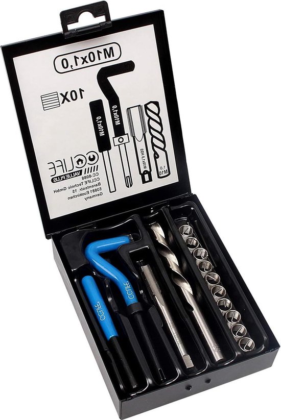 Foto: Hss din352 machinetappen boorset m3m12 2 510 2mm 15 delige set met spiraalboren en tapwrench