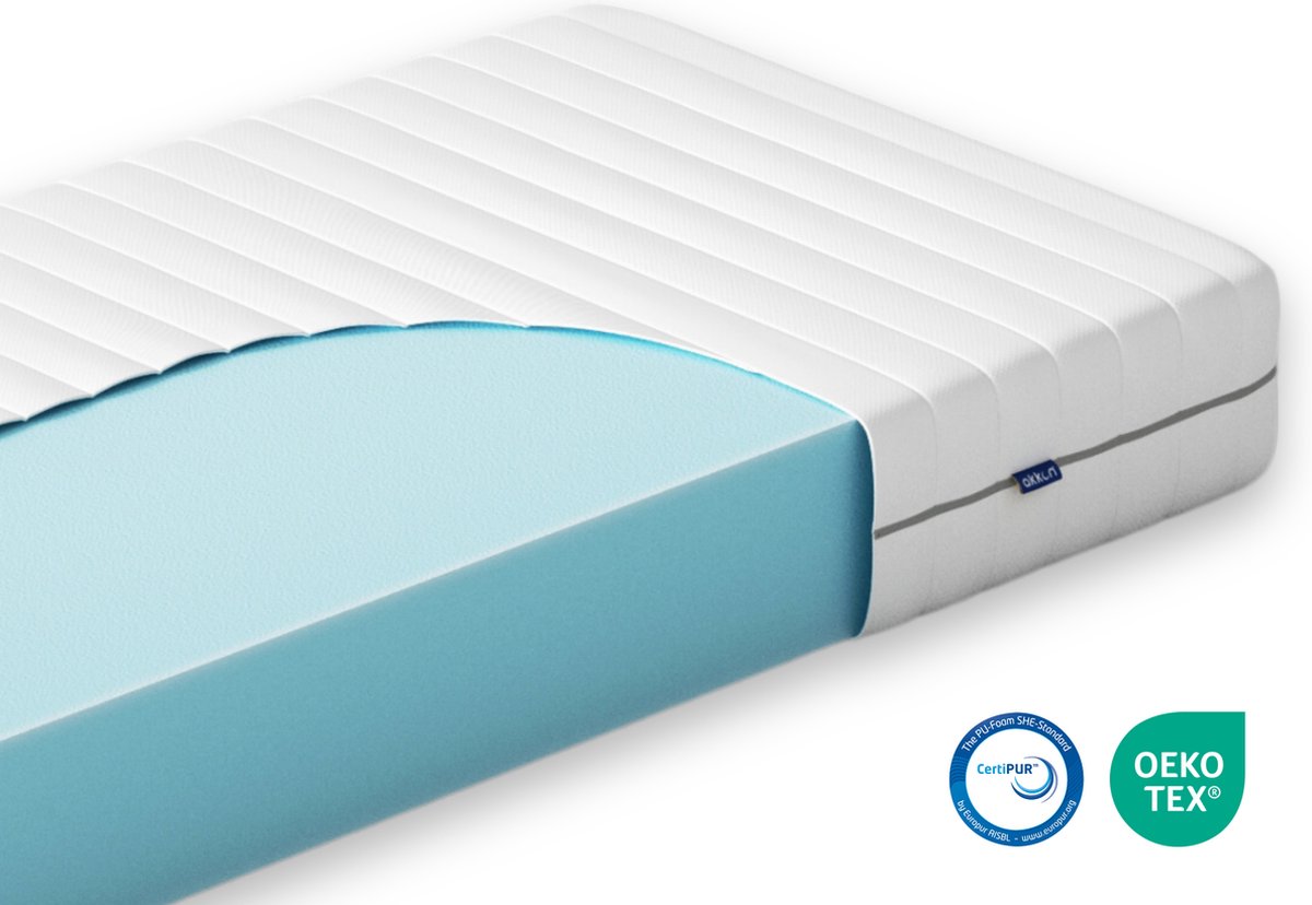 Akkon® Koudschuim Matras 120x180 - 14 cm dik | Orthopedisch - Hybrid Koudschuim HR45 - Premium Kwaliteit