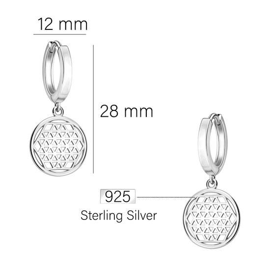 SOFIA MILANI Orecchini A Cerchio Griglia In Argento 925 - Creoli Eleganti Ipoallergenici Per Donna, Con Confezione Regalo