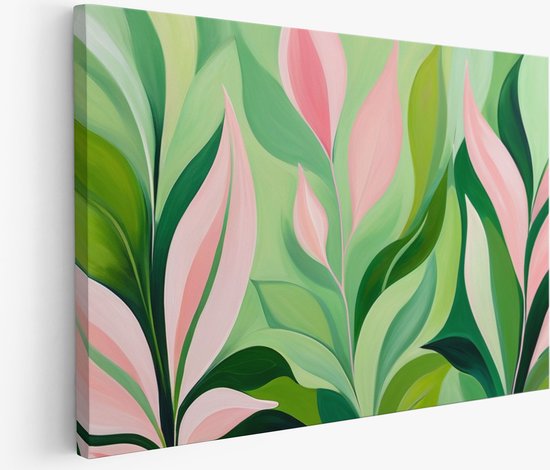 Saammp Peinture sur toile - Plantes - Coloré - Abstrait - 150x100 - Photo sur toile - Décoration murale - Décoration murale Salon