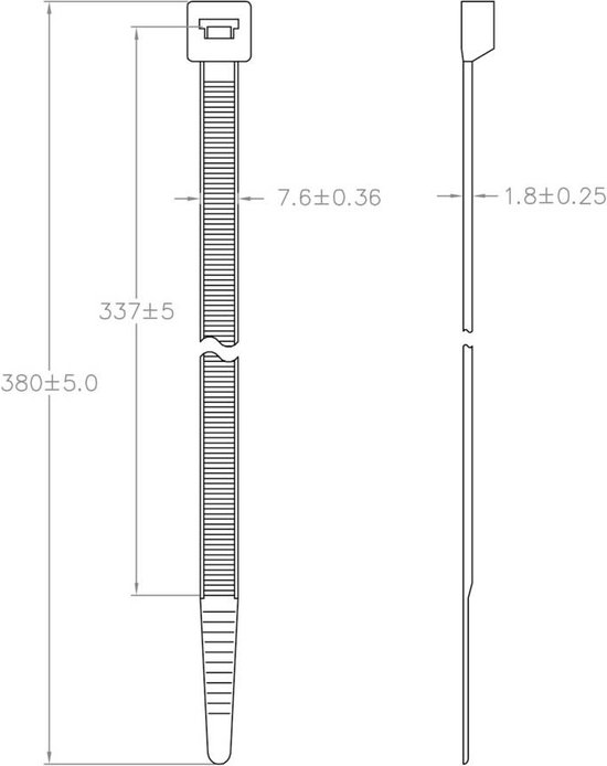 TRU COMPONENTS TC-12523704 Serre-câbles résistants au froid 380 mm 7.6 mm noir Résistance au froid 100 pc(s)