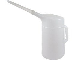 olie en vloeistofkan - 4 liter - schenkkan - flexibele tuit - oliekan - vloeistof schenk kan - koelvloeistofkan