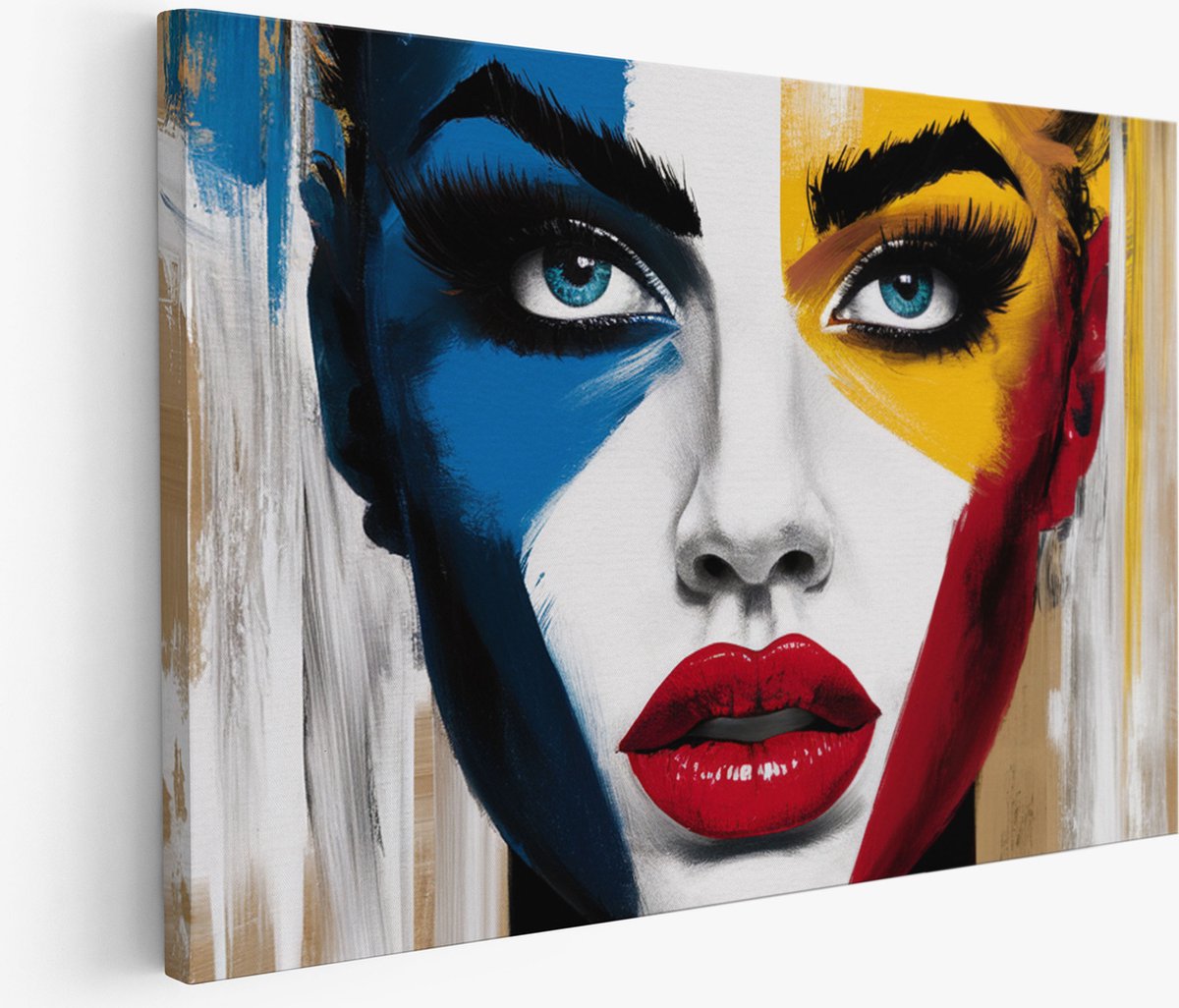 Saammp Muurcirkel Hout - Schotse hooglander Koe - Doorkijk - Dieren - Ø 90 - Wandcirkel - Wanddecoratie Cirkel - Muurdecoratie Woonkamer - Slaapkamer decoratie - Rond Schilderij