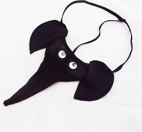 Jumada's - Olifant - Heren string - Zwart - Slurf hoes - Cock ring - Penis versiering - plezier in slaapkamer - verkleedspel - rollenspel