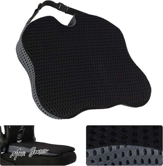 Madame Jones Premium Collection Oreiller compensé – Housse lavable – Sciatique – Coccyx – Posture de la hanche – Coussin de soutien lombaire – Soulagement des maux de dos